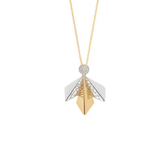 Hand pierced Wing Diamond Pendant