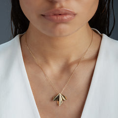 Sleek Gold Wing Necklace