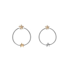 Mini Alpha Star Studs With Small Add on Hoops