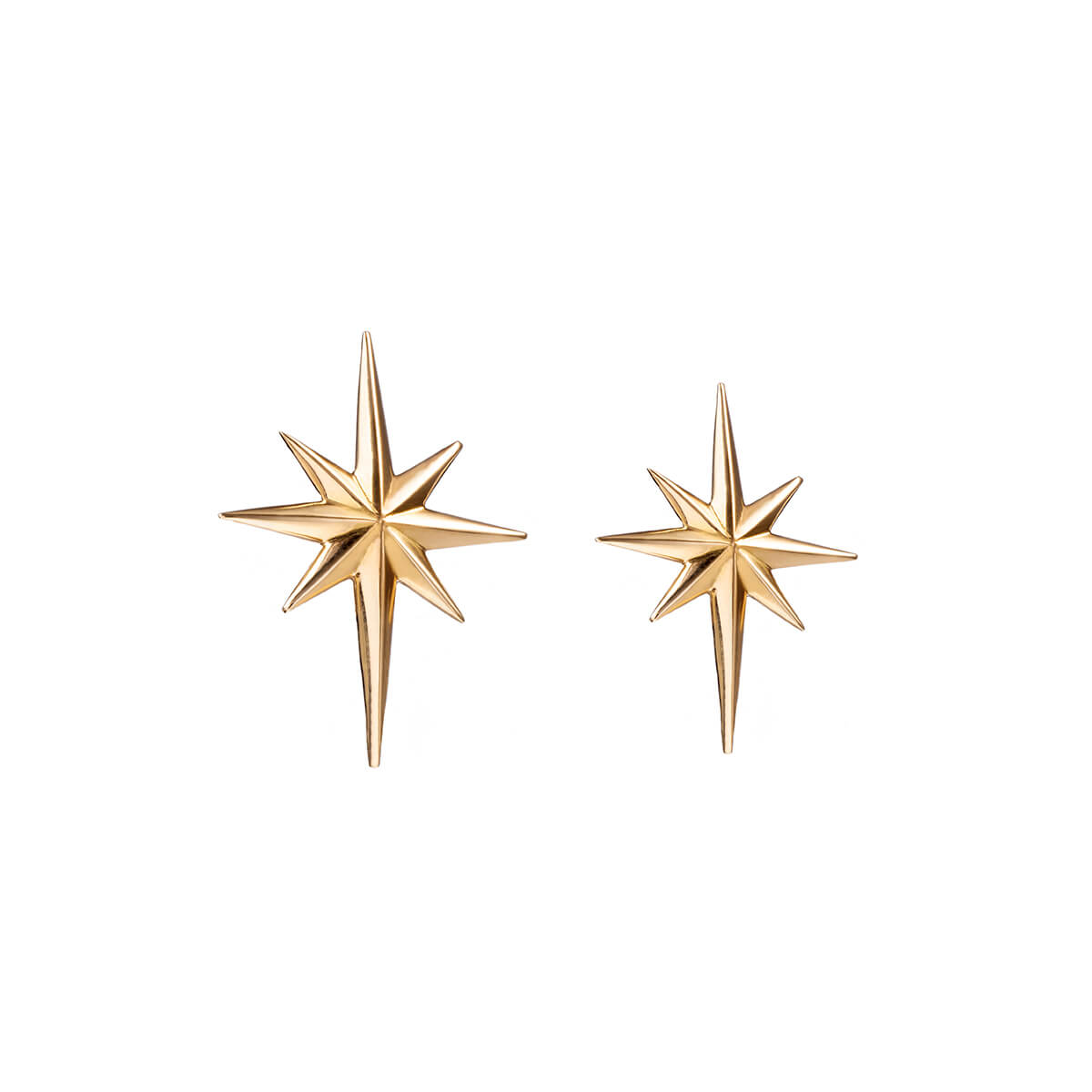 North Star Earrings Gold